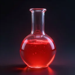 striking digital art of a health potion, glowing red liquid in a glass flask, dramatic light, cgsociety, artstation