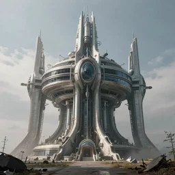 abandoned and decrypt gargantuan futuristic structue, atmospheric, Wide angle, by Wadim Kashin, featured in artstation, octane render, cinematic, elegant, intricate, 8k
