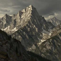 a mountain landscape by caspar david friedricht, digital art, artstation, low angle, high detail, intricate, wide shot,