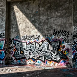 graffiti done by zdzislaw beksinski, graffiti on the walls, tags, burners, throw - ups