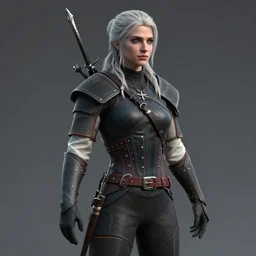 3 d model of ciri the witcher 5 amazing details 8 k beautiful ultra realistic sharp focus cinematic lightning highly detailed, digital painting, artstation, concept art, smooth, sharp focus, in the style of jeehyung lee mirco cabbia, astor alexande