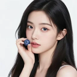 the portrait of a blueberry that resembles an absurdly beautiful, graceful, elegant, sophisticated cute irene girl, an ultrafine hyperdetailed illustration by kim jung gi, irakli nadar, intricate linework, bright colors, octopath traveler, final fantasy, unreal engine 5 highly rendered, global illumination, radiant light, detailed and intricate environment
