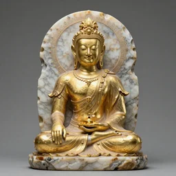 statue of the golden god, marble, subsurface scattering, realistic, detailed