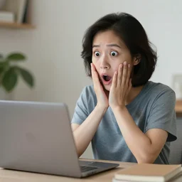 photo of your mom watching you discord , with staring eye, shock , unbelieve