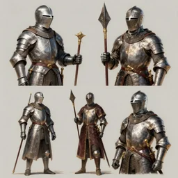 different views of medieval knights, beautiful concept art by senior character artist, trending on artstation