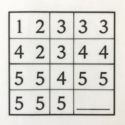 1 2 2 3 3 3 4 4 4 4 5 5 5 5 5 _ n 9