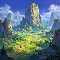 fantasy landscape, digital art, concept art, magic fantasy, scenic, vibrant colors, high contrast, highly detailed, trending on artstation, 8k, andreas rocha, sylvain sarrailh, darek zabrocki, finnian macmanus, dylan cole, liang mark, albert bierstadt, sung choi, peter mohrbacher, greg rutkowski, studio ghibli