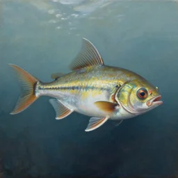a radioactive sheatfish. highly detailed painting