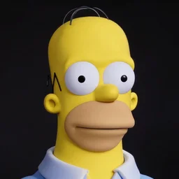 studio portrait of man that looks excactly like homer simpson, lookalike, as if homer simpson came to life, soft light, black background, fine skin details, close shot, award winning photo by cindy sherman