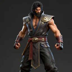 yahweah in mortal kombat, fighter, 3 d videogame render, 4 k