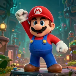 super mario in matrix, dslr film, cinestill 8 0 0 t, cinematic shot, 4 k hd, volumetric cinematic lighting, intricate, cgi, hdr