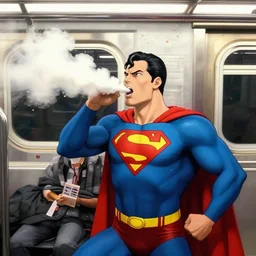 superman farted in subway