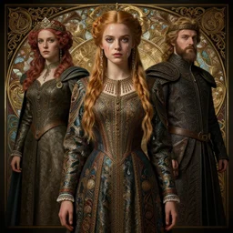 madison beer, traditional russian clothing, fame of thrones, fibonacci, sweat drops, intricate fashion clothing, insane, intricate, highly detailed, surrealistic, digital painting, artstation, concept art, smooth, sharp focus, illustration, unreal engine 5, 8 k, art by artgerm and greg rutkowski and alphonse mucha
