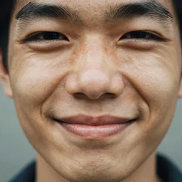 a 35mm extreme closeup portrait of the most forgiving person