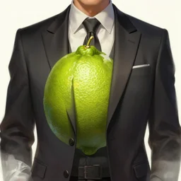 a highly detailed illustration of a hardened lime fruit wearing a posh suit, art by artgerm and greg rutowski, intricate, elegant, highly detailed, centered, digital painting, artstation, concept art, smooth, sharp focus, league of legends concept art, wlop.