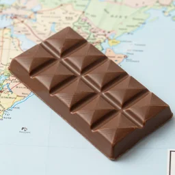 a map of chocolate,