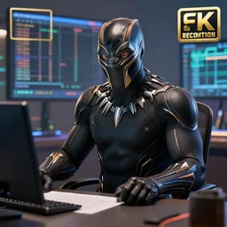Black Panther working as a stock broker in the new avengers movie, 4k
