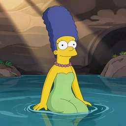 marge simpson as a water nymph, cinematic, artstation, greg rutkowski