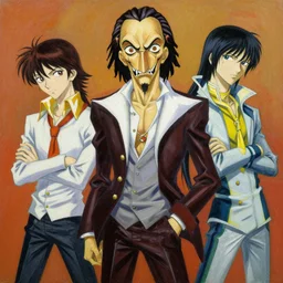 a painting by salvador dali depicting danganronpa characters