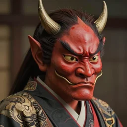 a portrait of a traditional japanese art devil animal illustrated by miyazaki by karol bak, james jean, tom bagshaw, rococo, sharp focus, trending on artstation, cinematic lighting, hyper realism, octane render, 8 k, hyper detailed, vivid, ultra detailed, highly detailed