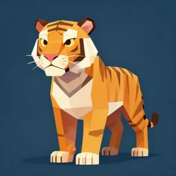 low poly vector tiger, ue 5, ue 6, unreal engine 5, cinematic 4 k wallpaper, 8 k, ultra detailed, by popular digital artist, beautiful image, resolution, artstation