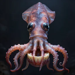 hyperrealistic dslr film still of amorphous squid wearing dentures, stunning 8 k octane comprehensive 3 d render, inspired by istvan sandorfi & greg rutkowski & unreal engine, perfect symmetry, dim volumetric cinematic lighting, extremely hyper - detailed, extremely lifelike attributes & lifelike texture, intricate, masterpiece, artstation, stunning