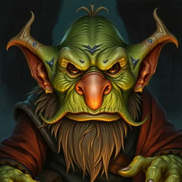 a goblin with a big nose, dnd illustration by dan mumford and jeff easley