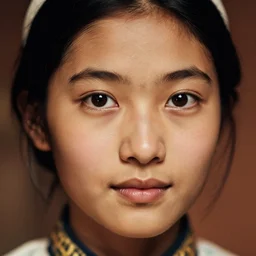 vintage_closeup portrait_photo_of_a_stunningly beautiful_nepalese_maiden with amazing shiny eyes, 19th century, hyper detailed by Annie Leibovitz and Steve McCurry, David Lazar, Jimmy Nelsson