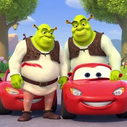 shrek and mcqueen