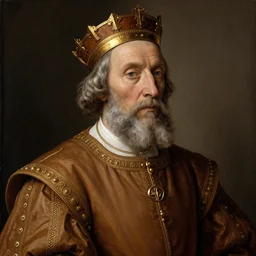 a highly detailed renaissance portrait of a very old king by Leonardo da Vinci