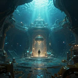 a secret underwater base | sci fi | fantasy | highly detailed rendering | trending on artstation | unreal engine | cinematic | volumetric lighting | stunning imagery | golden ratio