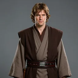star wars portrait of a man by greg rutkowski, jedi knight zayne skywalker, straight jaw, messy brown hair, tall and muscular, wearing jedi robes, he is about 2 0 years old, detailed portrait, sharp foccus, artstation hq.