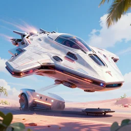 a giant spaceship with a design inspired by tesla vehicles, dynamic lighting, intricate detail, summer vibrancy, cinematic, highly detailed