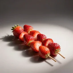 a kebab made out of strawberries
