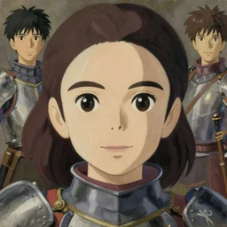 prompt : portrait of knight painted in miyazaki color style drawn by katsuhiro otomo and takato yamamoto, inspired by fables, china doll face, smooth face feature, intricate oil painting, high detail, sharp high detail, manga and anime 2 0 0 0