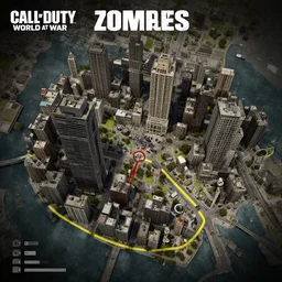 call of duty world at war, zombies map set in New York,