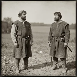 Rustic farmer, Italian farmer, medieval farmer, tintype photograph, 1200 AD, medieval photograph
