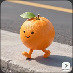 screenshot of an [ orange fruit!! that has legs ]!!! walking on a sidewalk trending on unsplash surreal unusual strange 4 k photorealism 3 2 k intricate unsplash weird unsplash hd unsplash hq unsplash creatures unsplash animals