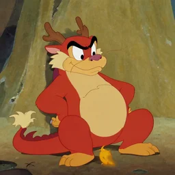 a film still from the cartoon the lazy dragon ( 1 9 8 0 ) directed by walt disney