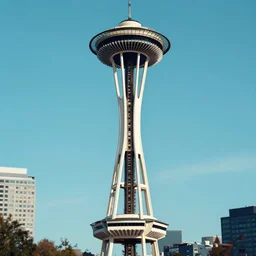 seattle, space needle, epic retrowave art, trending on art station