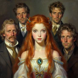 a portrait of a cute fantasy girl by frank frazetta, larry elmore, jeff easley and ross tran