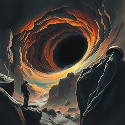 the black hole. highly detailed, digital painting, watercolor, soviet realism, engraving, artstation, concept art, smooth, sharp focus, vivid grunge, manga, illustration, unreal engine 5, 8 k, art by bilibin and kilian eng and kuvshinov and malevich and mucha