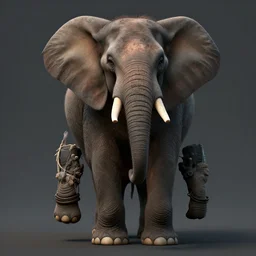Woody Harrelson looks like real elephant, elephant man chimera, digital art, artstation