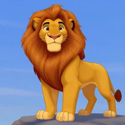 egyptian lion, simba lion king disney a very detailed a very detailed elegant, sharp focus, a very detailed art by alphonse mucha and greg rutkowski