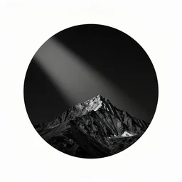 white background ; black circle