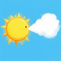 sun farting into the universe, bright colours
