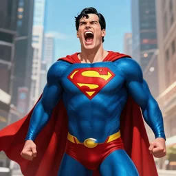 Superman yelling +3