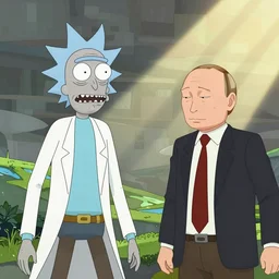 rick and morty on a mission to fight putin