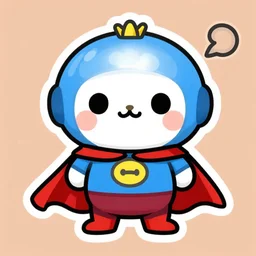cute miss mascot babimanta babimanta mantyke super hero sticker art, cronobreaker, beeple game icon