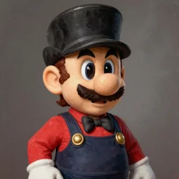 hyper realistic dapper fancy luigi wearing a top hat, painted by wlop, artgerm
